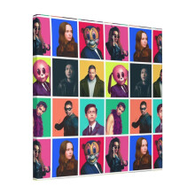 Canvas Print Only The Umbrella Academy - Character Collage Wall Art Poster Room Decor 18x18 inch No Frame