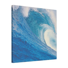 Canvas Print Only Blue Ocean Waves Wall Art Poster Room Decor 18x18 inch No Frame