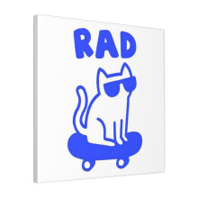 Canvas Print Only RAD CAT Wall Art Poster Room Decor 18x18 inch No Frame