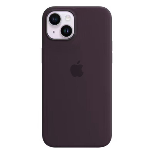 (Berry Purple) Liquid silicone case for iPhone14, Magsafe, soft to touch