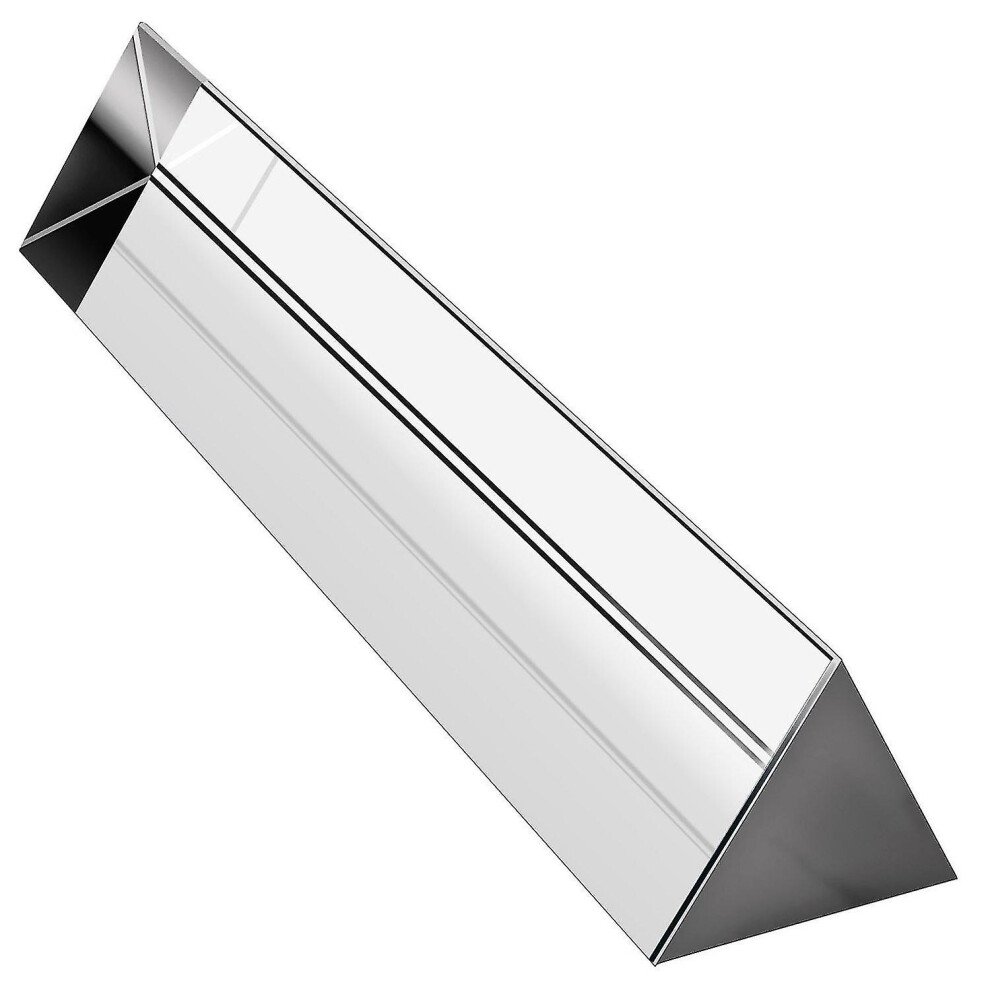 Crystal 6 Inch Optical Glass Triangular Prism For Teaching Spectrum Physics And Photo Photography Prism, 150Mm Light 9152243153836