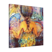 Canvas Print Only Rainbow Meditation Wall Art Poster Room Decor 18x18 inch No Frame