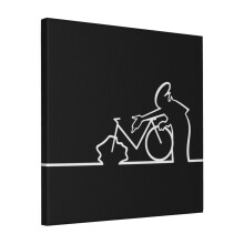 Canvas Print Only La Linea (Bicycle 3) Wall Art Poster Room Decor 18x18 inch No Frame