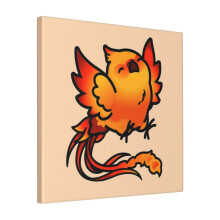 Canvas Print Only Happy Chubby Phoenix Wall Art Poster Room Decor 18x18 inch No Frame