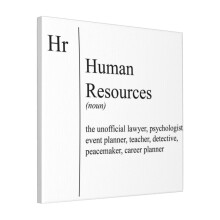 Canvas Print Only Funny Human Resources Description Wall Art Poster Room Decor 18x18 inch No Frame