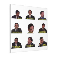 Canvas Print Only Michael Scott Quotes From The Office Wall Art Poster Room Decor 18x18 inch No Frame