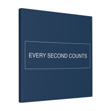 Canvas Print Only Every Second Counts Wall Art Poster Room Decor 18x18 inch No Frame
