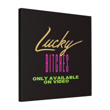 Canvas Print Only Lucky Bitches Wall Art Poster Room Decor 18x18 inch No Frame