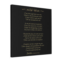Canvas Print Only Invictus-William Ernest Henley Wall Art Poster Room Decor 18x18 inch No Frame