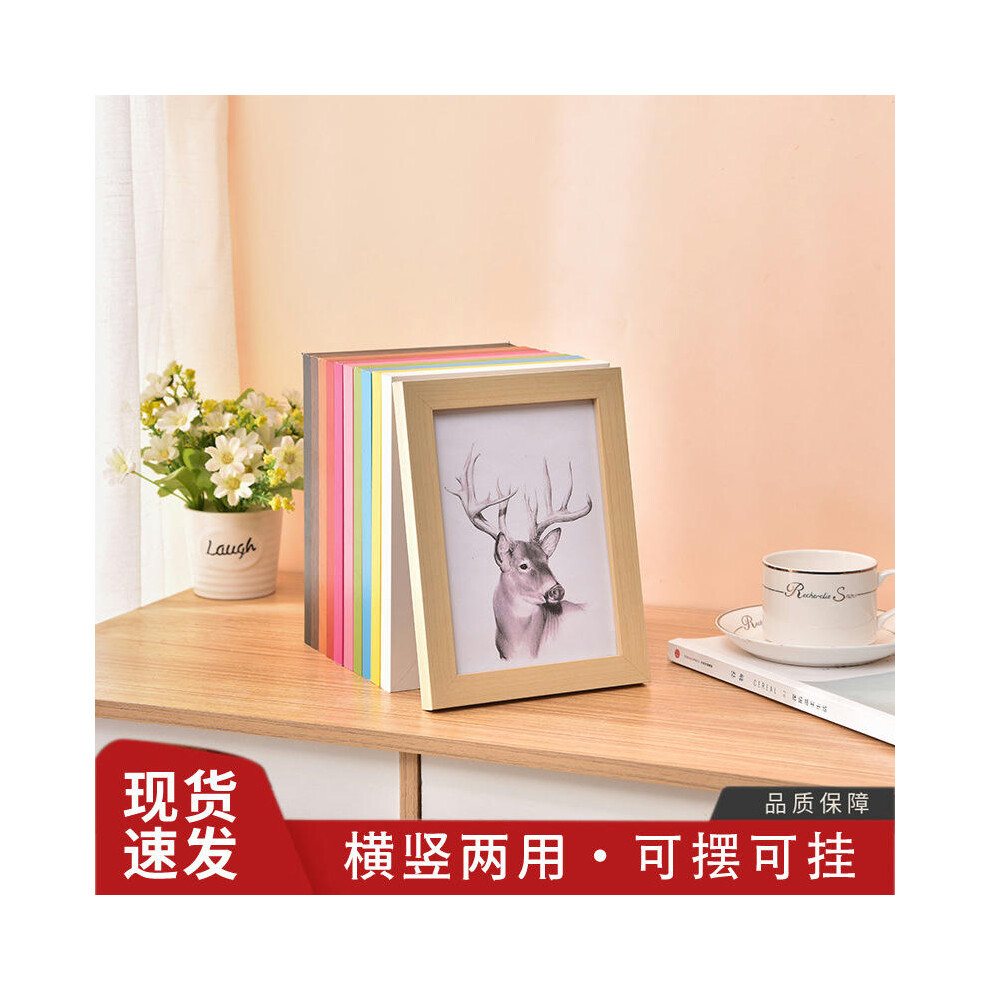 (4K (38*53), green) Wholesale Simple Solid Wood Photo Frame 6 -Inch 7 -Inch 8 -Inch Photo Frame 4K8KA3A3 Hanging Wall Painting Frame