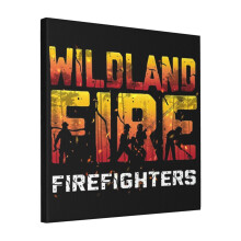 Canvas Print Only Wildland Fire Firefighter Wall Art Poster Room Decor 18x18 inch No Frame