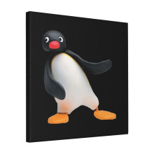 Canvas Print Only Angrygu Cute Funny Penguin Official Merch Wall Art Poster Room Decor 18x18 inch No Frame