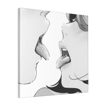 Canvas Print Only Wet Kiss Wall Art Poster Room Decor 18x18 inch No Frame