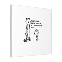 Canvas Print Only Calvin Hobbes Wall Art Poster Room Decor 18x18 inch No Frame