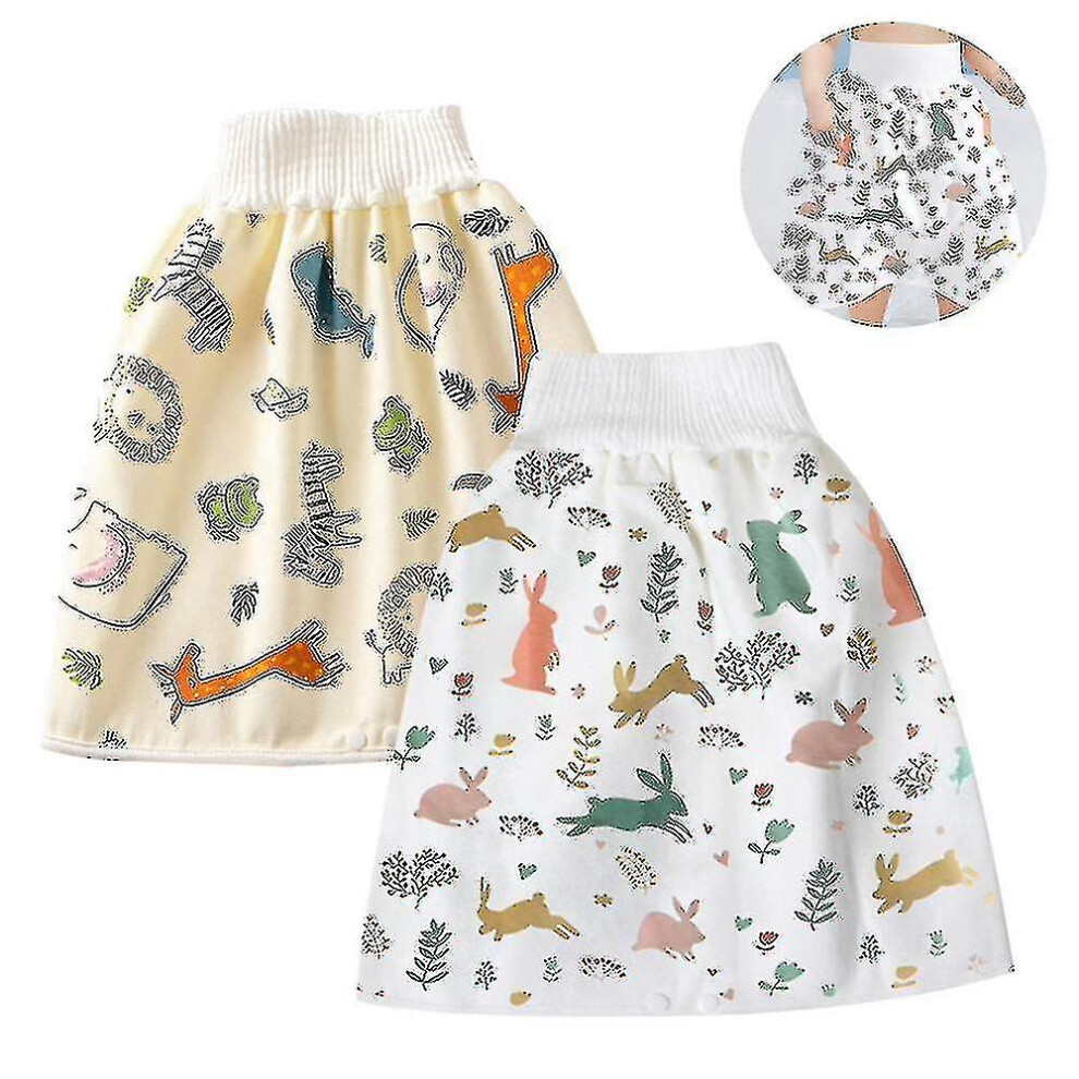 2 Pieces Children Diaper Skirt Shorts Washable Baby Potty Training Skirts Kids For Baby Boy Girl Night Time Sleeping