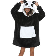 (XS) Wearable Blanket Sweatshirt Unisex Panda Hoodie Oversized Sherpa Blanket Warm With Pocket