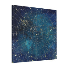 Canvas Print Only Star Map City Lights Wall Art Poster Room Decor 18x18 inch No Frame