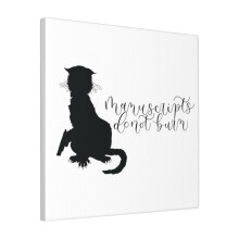 Canvas Print Only Master And Margarita, Manuscripts Don't Burn, Behemoth Silhouette Wall Art Poster Room Decor 18x18 inch No Frame