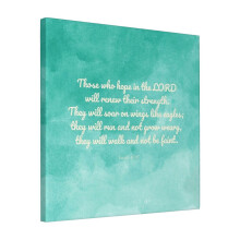 Canvas Print Only Hope In The Lord Scripture, Isaiah 4031 Wall Art Poster Room Decor 18x18 inch No Frame