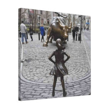 Canvas Print Only Fearless Girl Wall Street Wall Art Poster Room Decor 18x18 inch No Frame