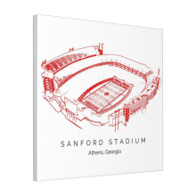 Canvas Print Only Sanford Stadium Wall Art Poster Room Decor 18x18 inch No Frame