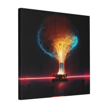 Canvas Print Only Particle Accelerator Wall Art Poster Room Decor 18x18 inch No Frame