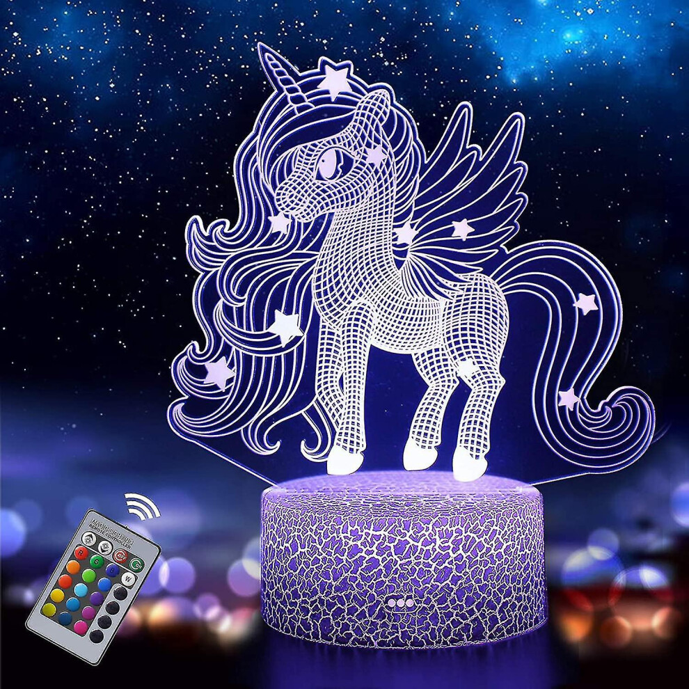 Unicorn Night For Kids, Unicorn Toys For Girls, Color Changing Night Lamp With Remote Control Light