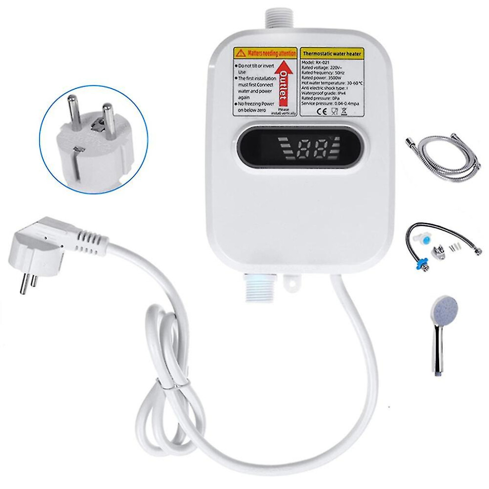 3500W Electric Thankless Instant Hot Water Heater 220V Bathroom Faucet Tap Heating 3 Seconds Instan 8238749395541