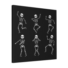 Canvas Print Only Dancing Skeleton Wall Art Poster Room Decor 18x18 inch No Frame