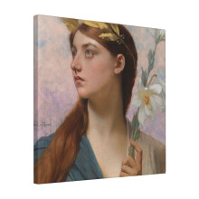Canvas Print Only An Allegory Of Victory (19th Century) - Jules Lefebvre Wall Art Poster Room Decor 18x18 inch No Frame
