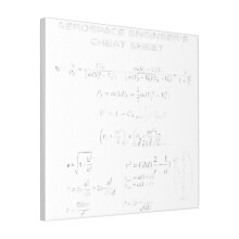 Canvas Print Only Aerospace Engineer's Cheat Sheet Wall Art Poster Room Decor 18x18 inch No Frame