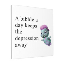 Canvas Print Only Bibble Meme Wall Art Poster Room Decor 18x18 inch No Frame