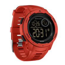 (Red) Fashion Sanda Top Brand Sports Men Watches Countdown Waterproof Led Digital Watch Man Military Wristwatch Relogio Masculino 2125
