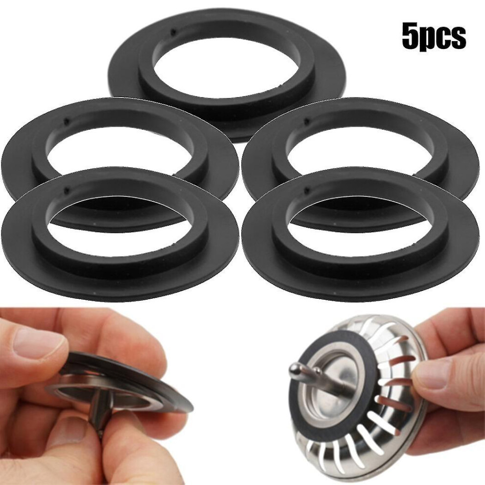 5Pcs Rubber Strainer Basket Seal For 78, 79, 80, 82, 83Mm Strainer Baskets Replacement Seal Kitchen Sink Parts Hardware Gaskets 9152243166775