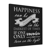 Canvas Print Only Hapiness Wall Art Poster Room Decor 18x18 inch No Frame