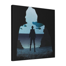 Canvas Print Only Star Wars - Light Meets Dark Wall Art Poster Room Decor 18x18 inch No Frame
