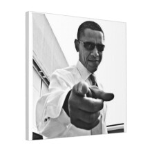 Canvas Print Only Obama Wall Art Poster Room Decor 18x18 inch No Frame