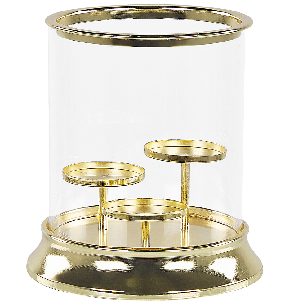 Candle Holder CILEGON Glass 24 cm Gold