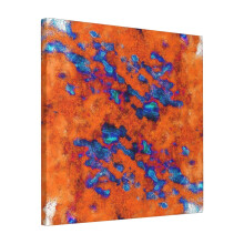 Canvas Print Only Orange And Blue 3 Wall Art Poster Room Decor 18x18 inch No Frame