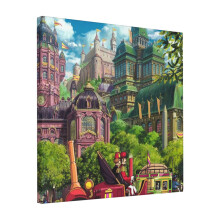 Canvas Print Only Howls Royal Town Wall Art Poster Room Decor 18x18 inch No Frame