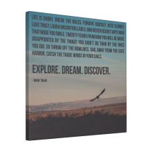 Canvas Print Only Explore Dream Discover Wall Art Poster Room Decor 18x18 inch No Frame