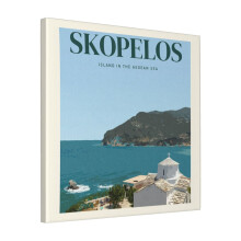 Canvas Print Only Visit Skopelos Wall Art Poster Room Decor 18x18 inch No Frame