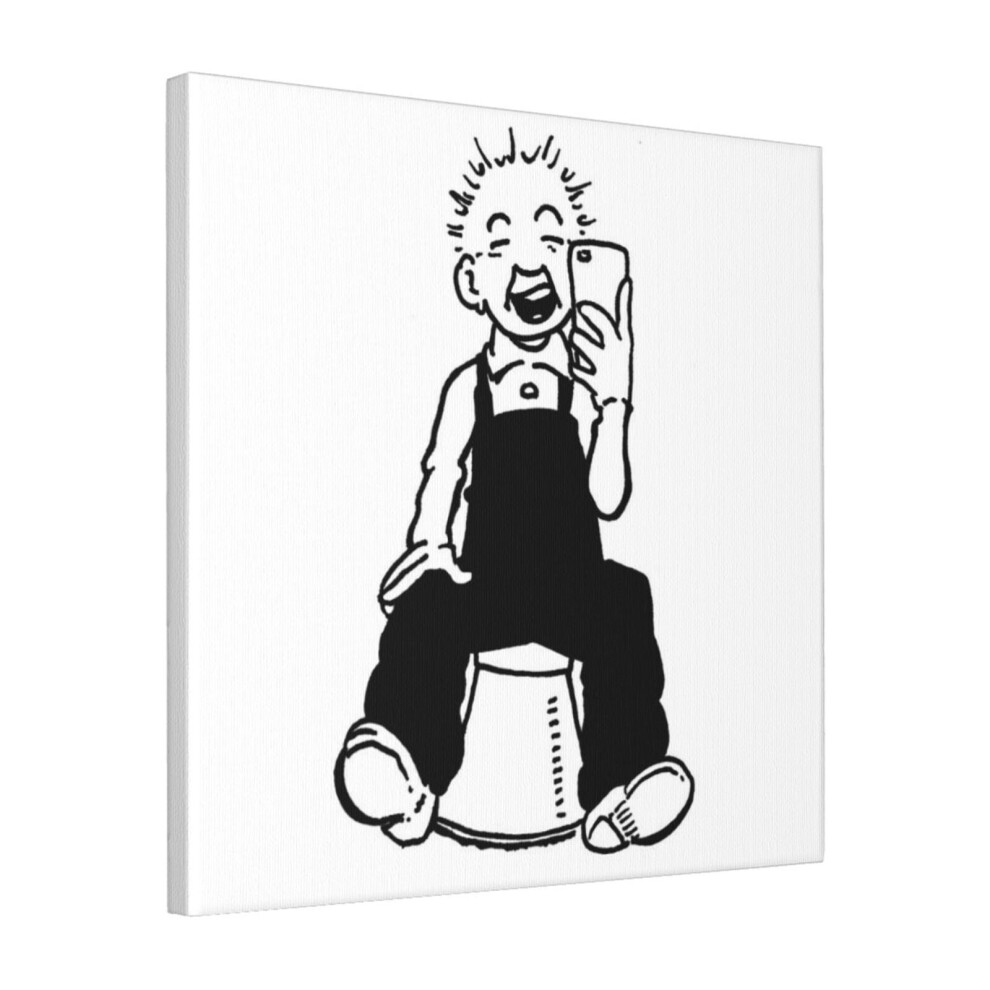 Canvas Print Only Oor Wullie Selfie Wall Art Poster Room Decor 18x18 inch No Frame
