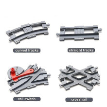 Duplo train tracks blocks crossover parts railway switch building bricks gift