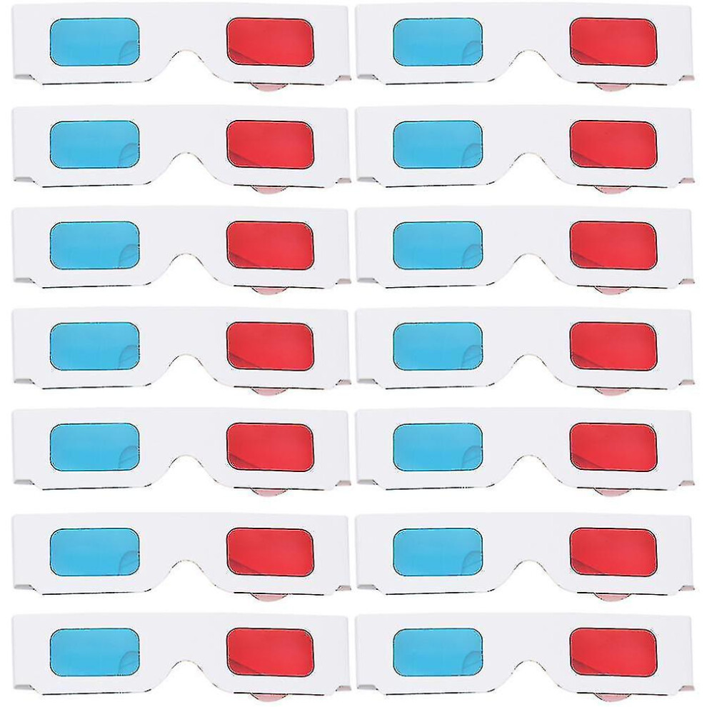 100Pcs 3D Glasses Universal Kids Adults And 3D Game Glasses Movie Glasses Anaglyph Cardboard Glasses For Home Red/Blue 9152243170918