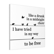 Canvas Print Only Bird On A Wire Wall Art Poster Room Decor 18x18 inch No Frame
