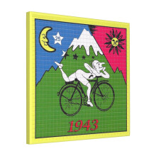 Canvas Print Only LSD - Albert Hofmann - Bicycle Day Wall Art Poster Room Decor 18x18 inch No Frame