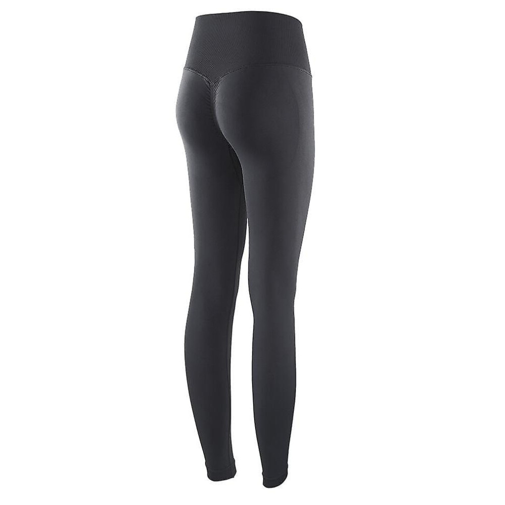 (Black, L) Women's Seamless Leggings Tummy Control Peach Butt Lift High Waist Yoga Fitness Pilates Tights Sports Activewear Stretchy