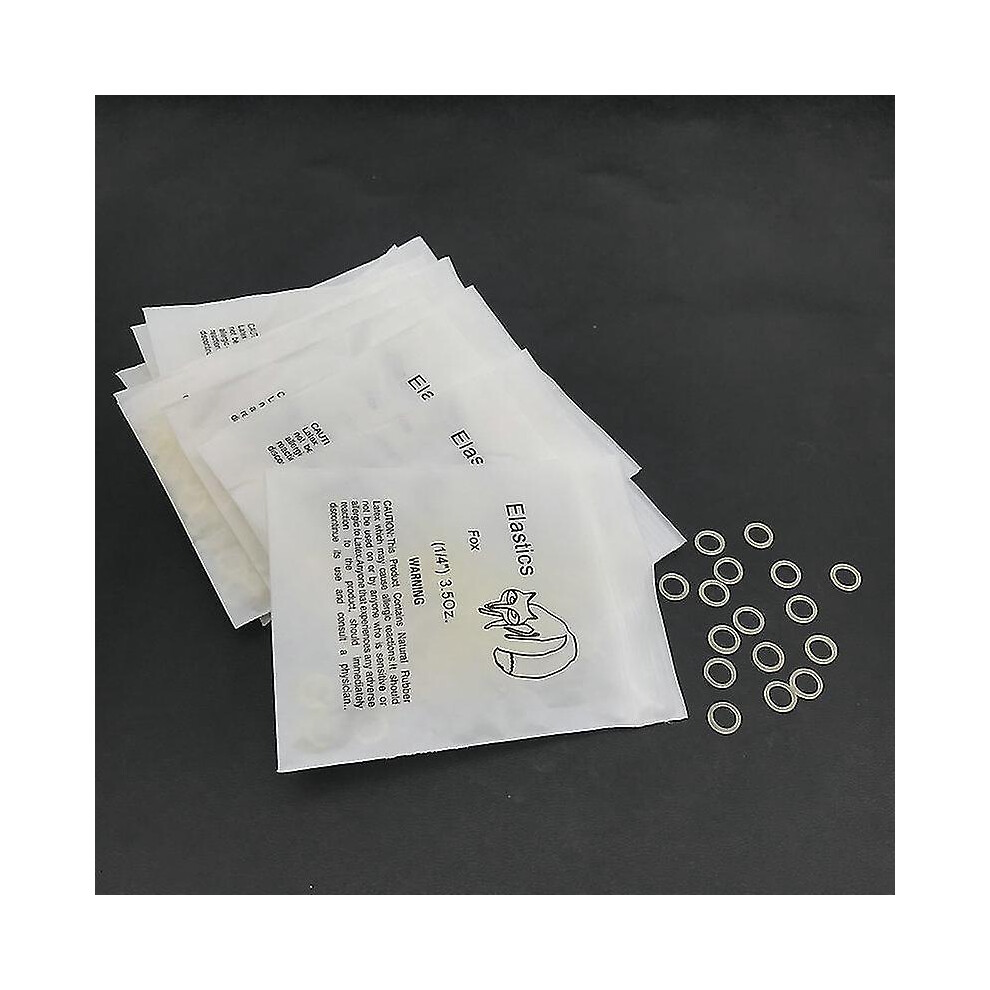 (Fox-10Packs) 10packs/1000pcs Dental Elastic Rubber Bands 3.5oz Orthodontic Braces Bands -bp