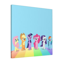Canvas Print Only Road To Friendship Wall Art Poster Room Decor 18x18 inch No Frame